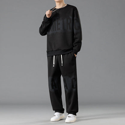Herren Sweatshirt und Hose Set Bequem Casual Grau
