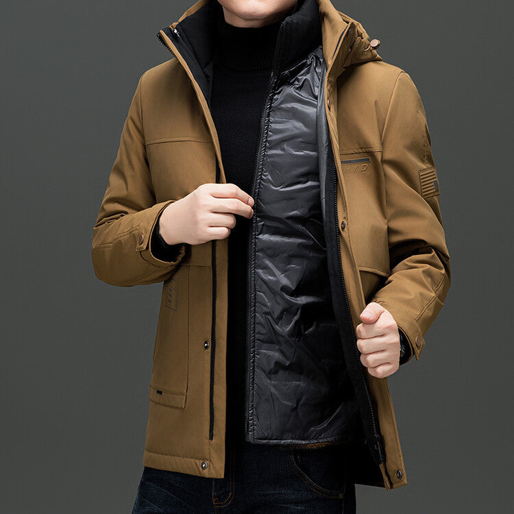 Herren Wetterjacke Übergangsjacke mit Innenfutter Wasserdicht