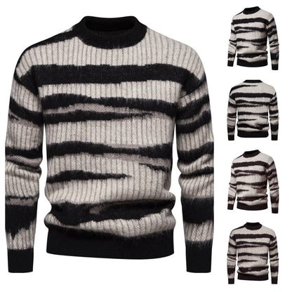 Herren Strickpullover Modern mit Streifenmuster - BerlinGlamour