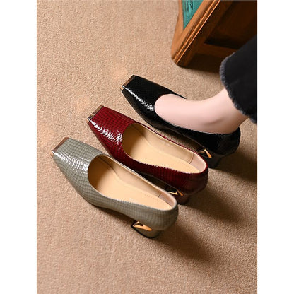 Damen Pumps Elegant Glänzend Schuhe Heidi Mode