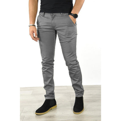 Schmale Herrenhose Elastisch Chinohose Slim Fit