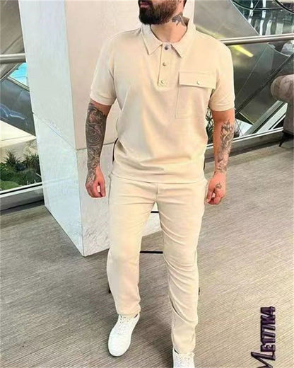 Herren Polo Set Modern mit Hose Berlin Style