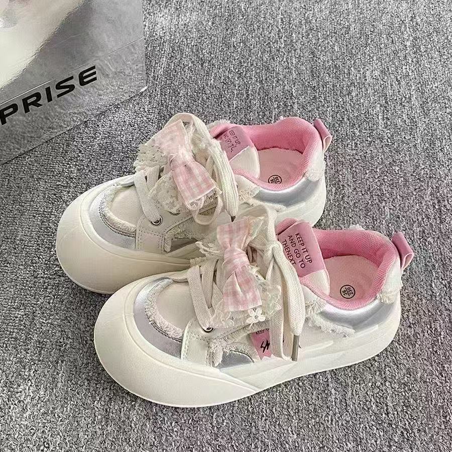 Damen Sneaker Weich Komfortabel Rüschen Sneaker Frauen - BerlinGlamour