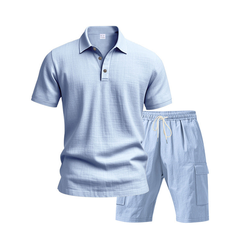 Herren Sport-Set Atmungsaktiv Polo-Shirt und Comfort-Shorts
