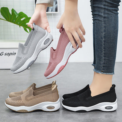 Damen Laufschuhe Bequem Atmungsaktiv Slip-On Schuhe