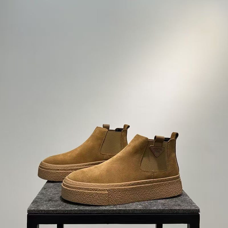 Damen Chelsea Boots Chunky mit Flexibel Sohle Schwarz Mode - BerlinGlamour