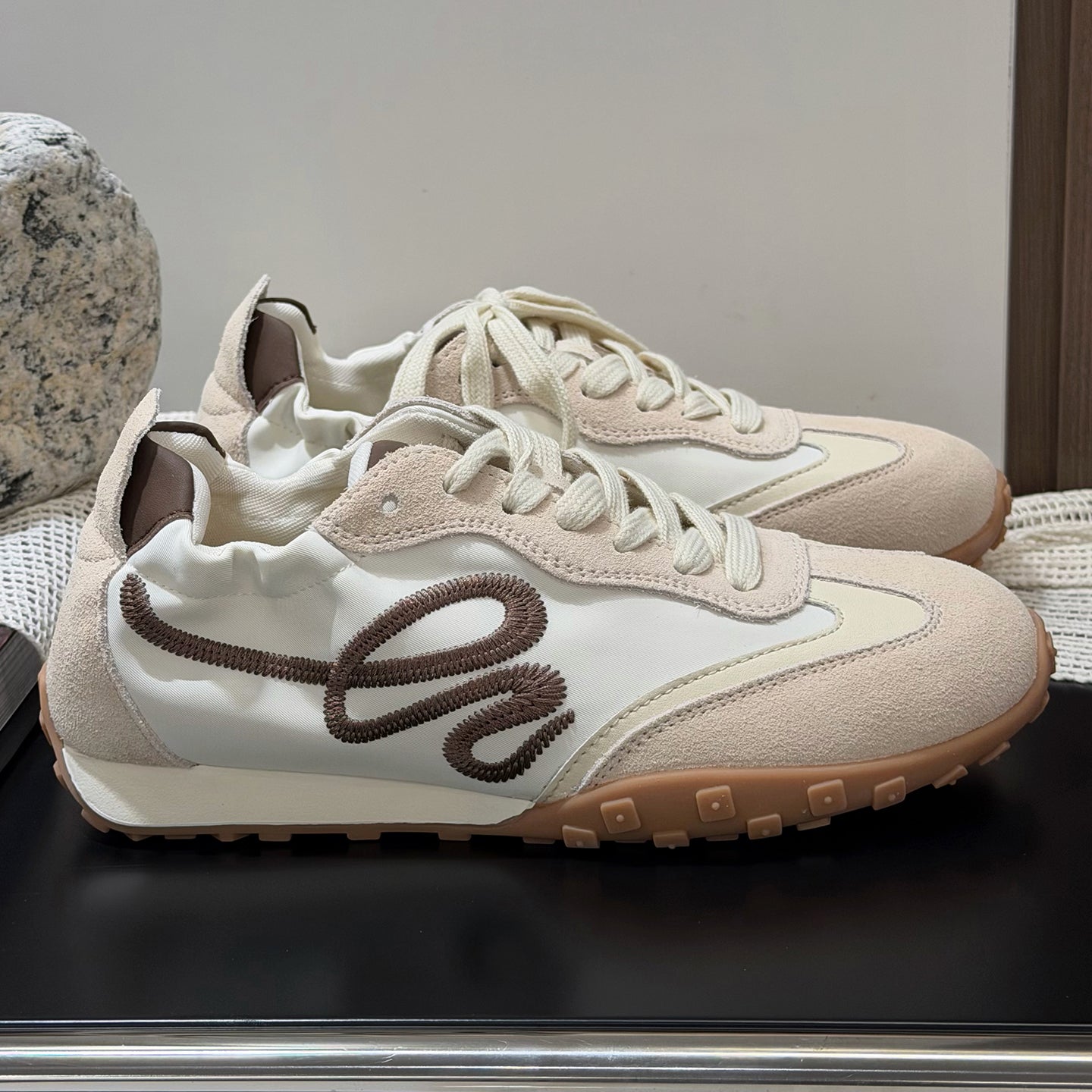 Damen Sneaker Sportlich Weich Wildleder Atmungsaktiv
