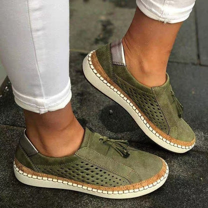Damen Sneaker Atmungsaktiv Komfortabel mit Fransen