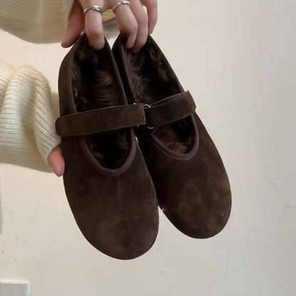 Damen Mokassins Elegant Riemen Weich Innenfutter