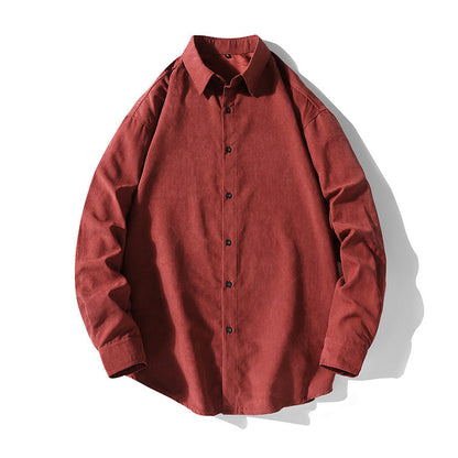 Herren Langarmhemd Weiches Baumwollhemd Berlin Stil