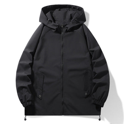 Herren Funktionsjacke Wasserdicht mit Kapuze und Elastik