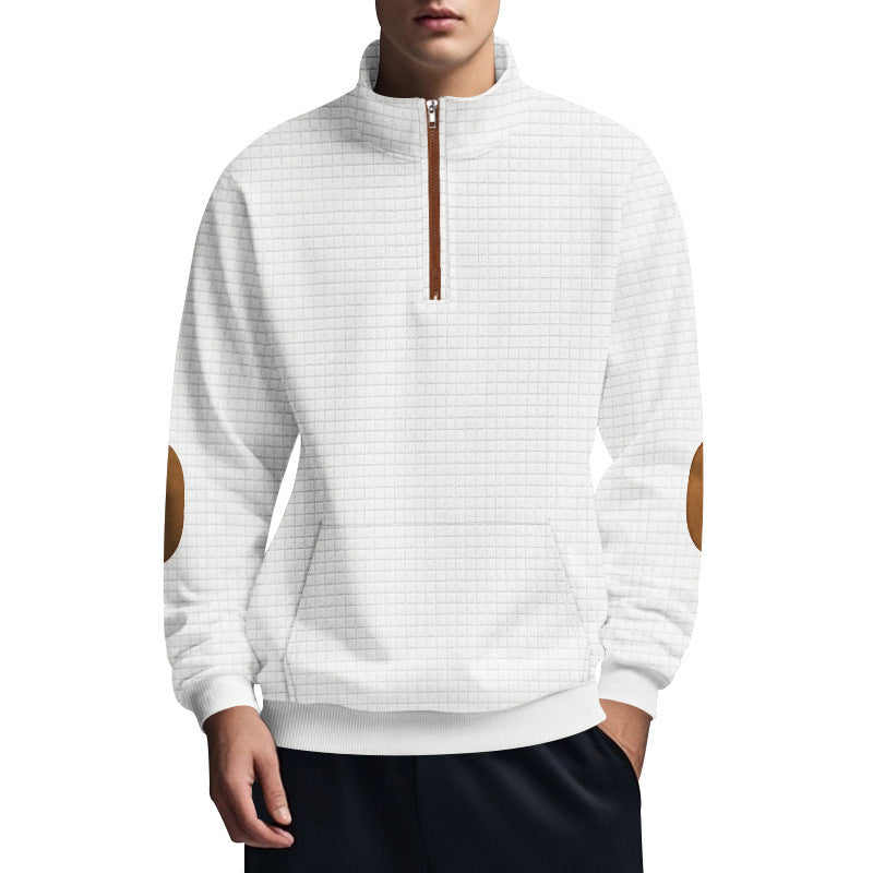 Herren Hoodie Sportlich mit Reißverschluss Grau