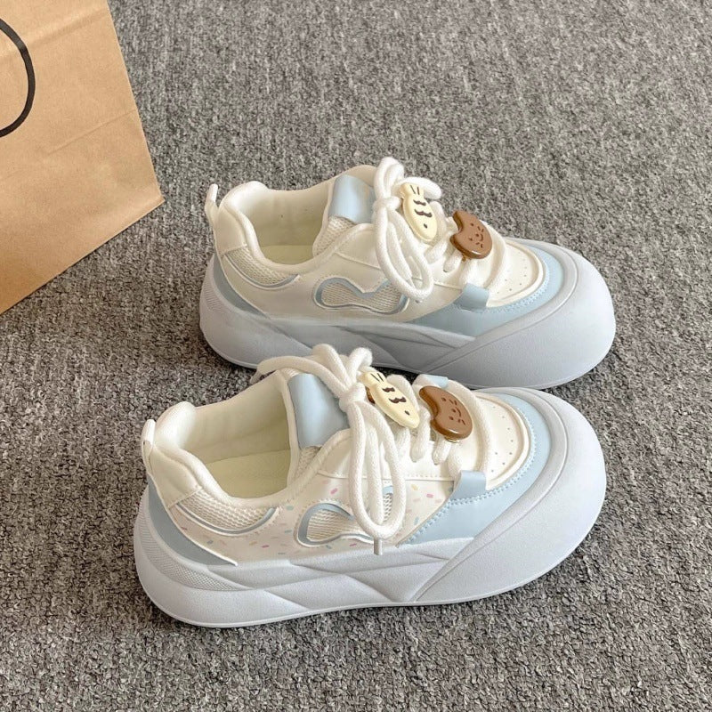 Damen Sneaker Floral Schnürung Frauen Schuhe Mode
