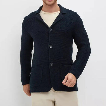 Herren Strickblazer Modern mit praktischen Taschen