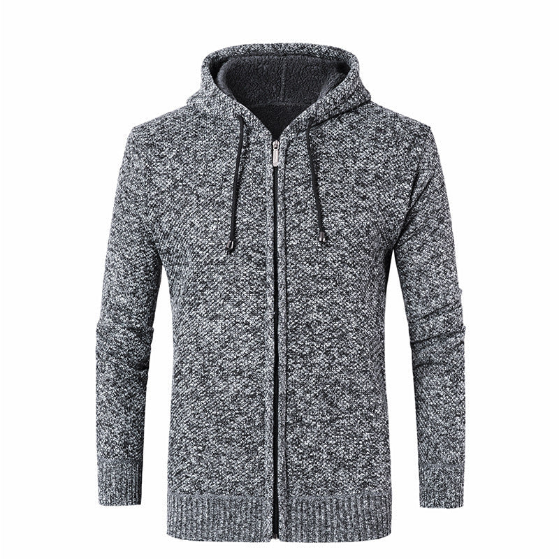 Herren Strickjacke mit Kapuze Weich Warm Modern - BerlinGlamour