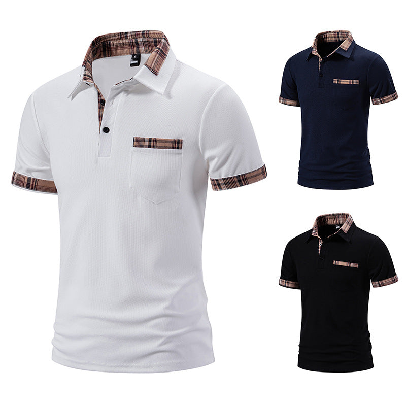 Herren Poloshirt Karomuster Modern Komfortschnitt - BerlinGlamour
