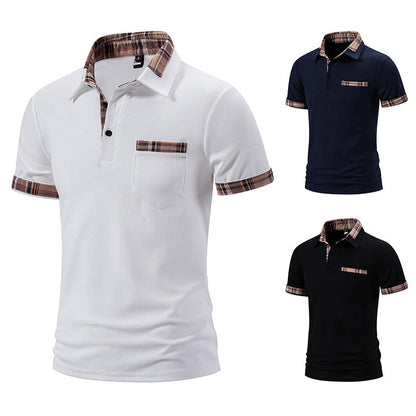 Herren Poloshirt Karomuster Modern Komfortschnitt - BerlinGlamour