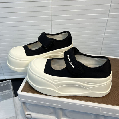 Damen Sneaker Sportlich Slip-On mit Klettverschluss