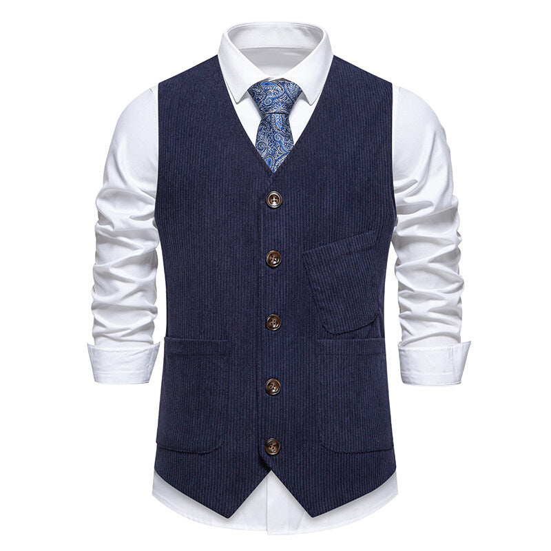 Herren Weste Elegant Klassisch Schwarze Herrenweste