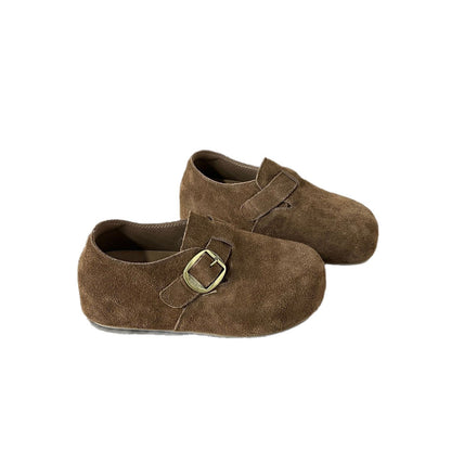 Damen Clogs Wildleder Komfort Bequem Schnallenverschluss