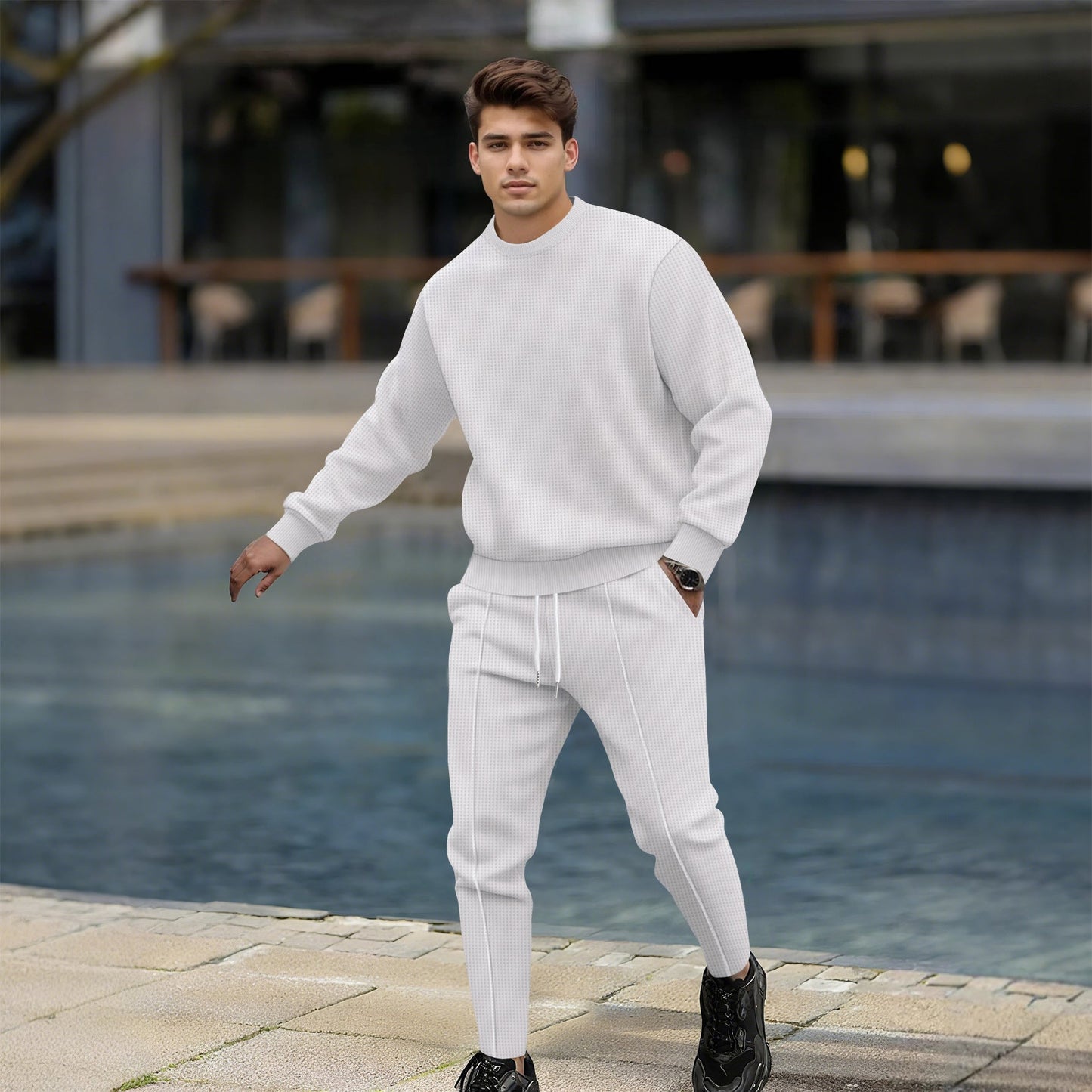 Herren Jogginganzug Bequem Elastisch Modern