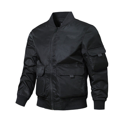 Herren Bomberjacke Modern mit Taschen und Fleece-Innenfutter
