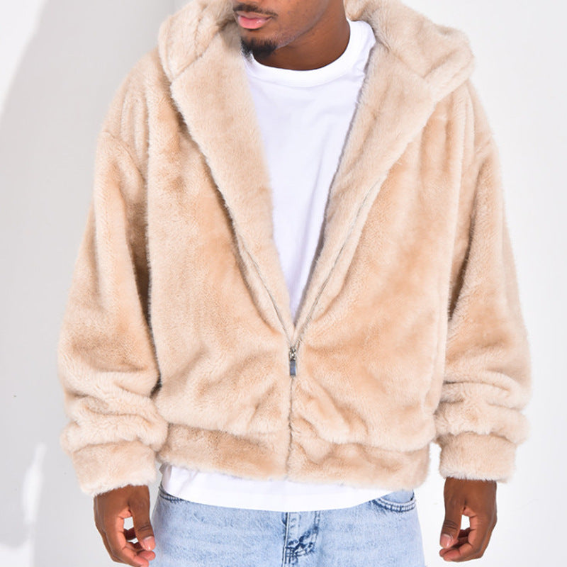 Herren Fleecejacke mit Kapuze Kuschelig Warm - BerlinGlamour