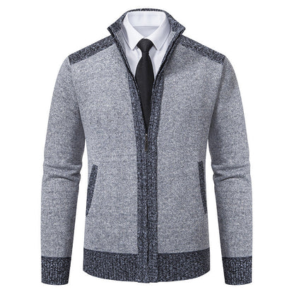 Herren Strickjacke Elegante Modern mit Reißverschluss