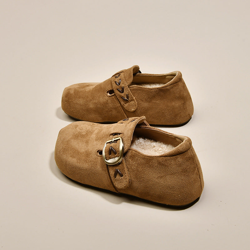 Damen Ballerinas Weich Schuhe Mit Schnalle Komfort