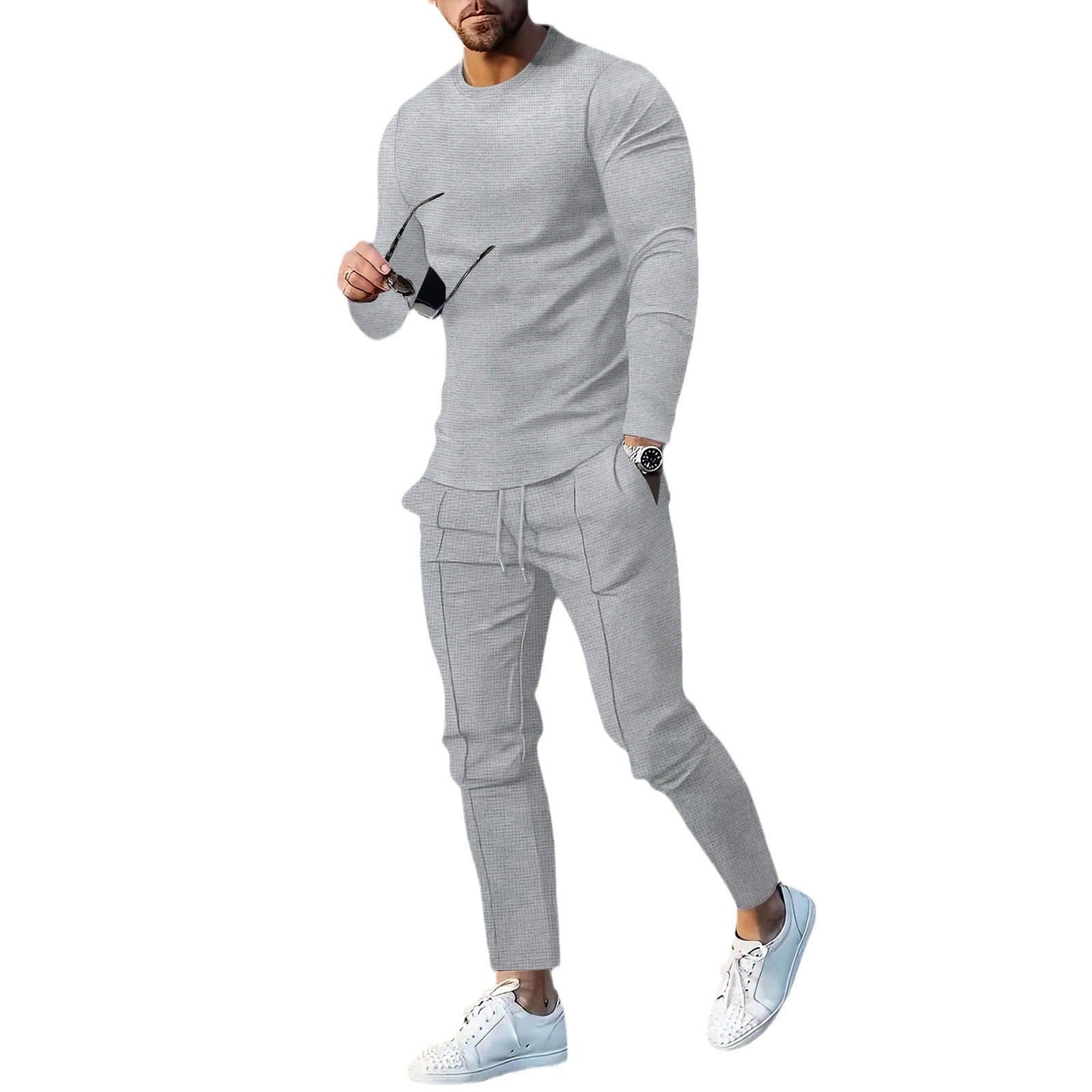 Sportliches Herren Longsleeve Set mit Jogginghose