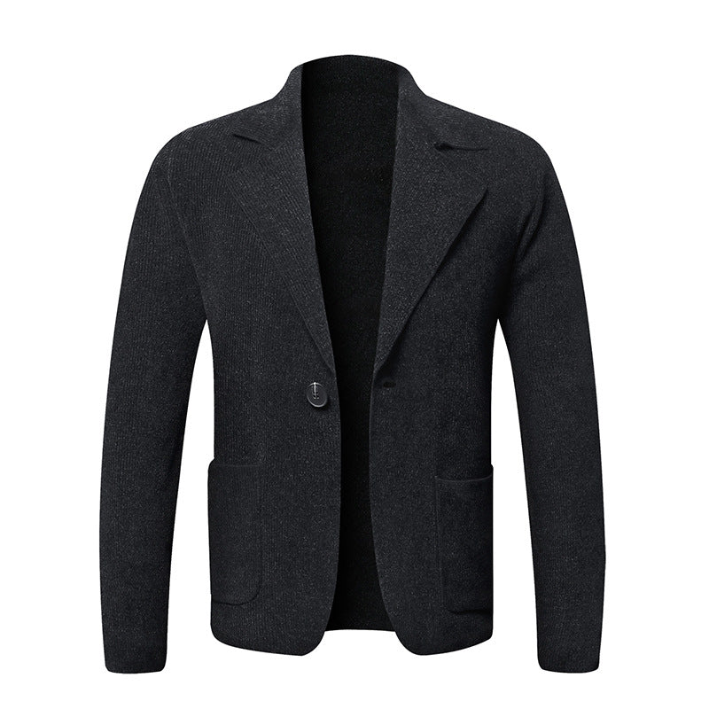 Herren Strickblazer Elegant Mit Taschen Modern - BerlinGlamour