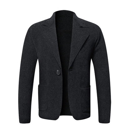 Herren Strickblazer Elegant Mit Taschen Modern - BerlinGlamour