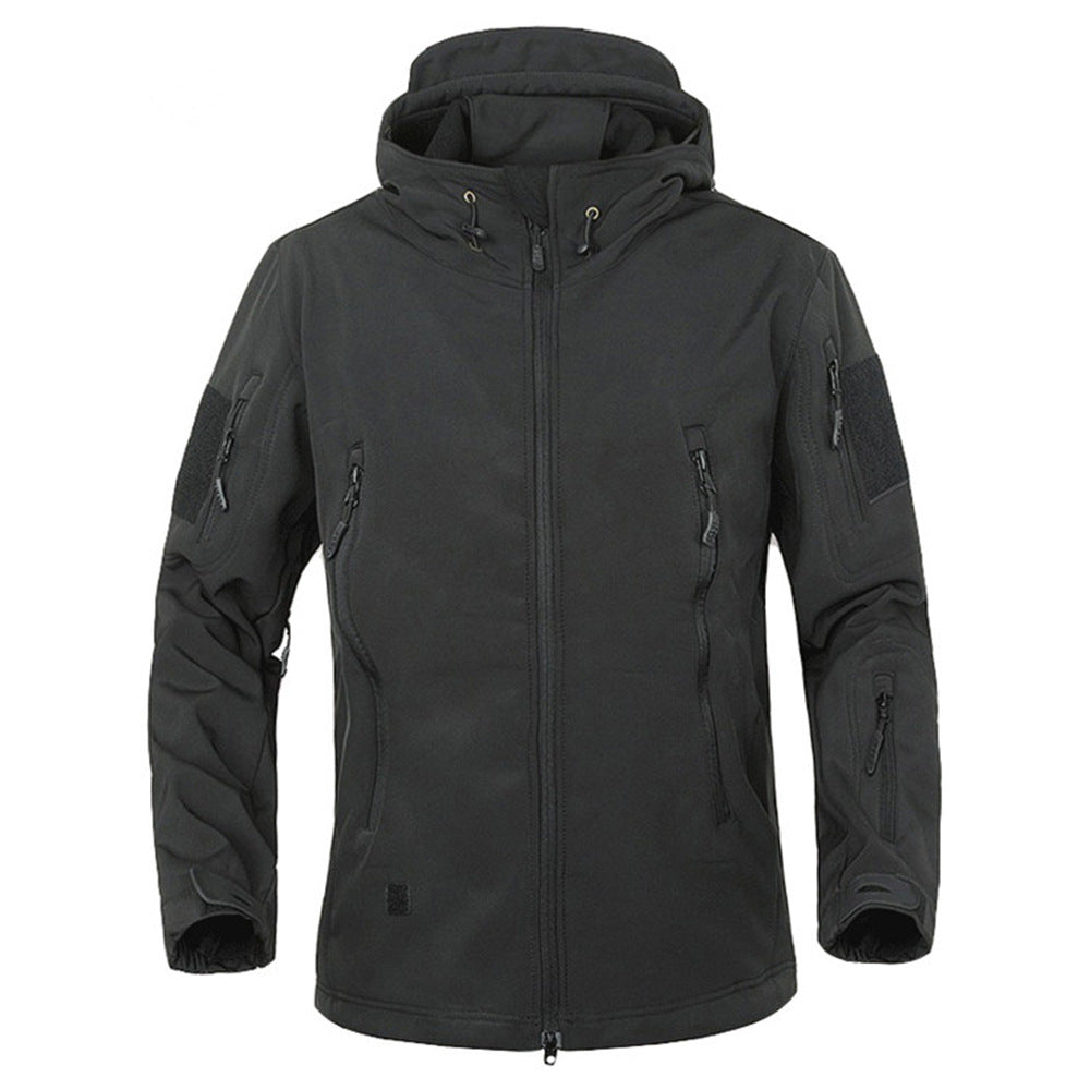 Herren Outdoor-Jacke Warm Isolierend Fleece Reißverschluss Taschen