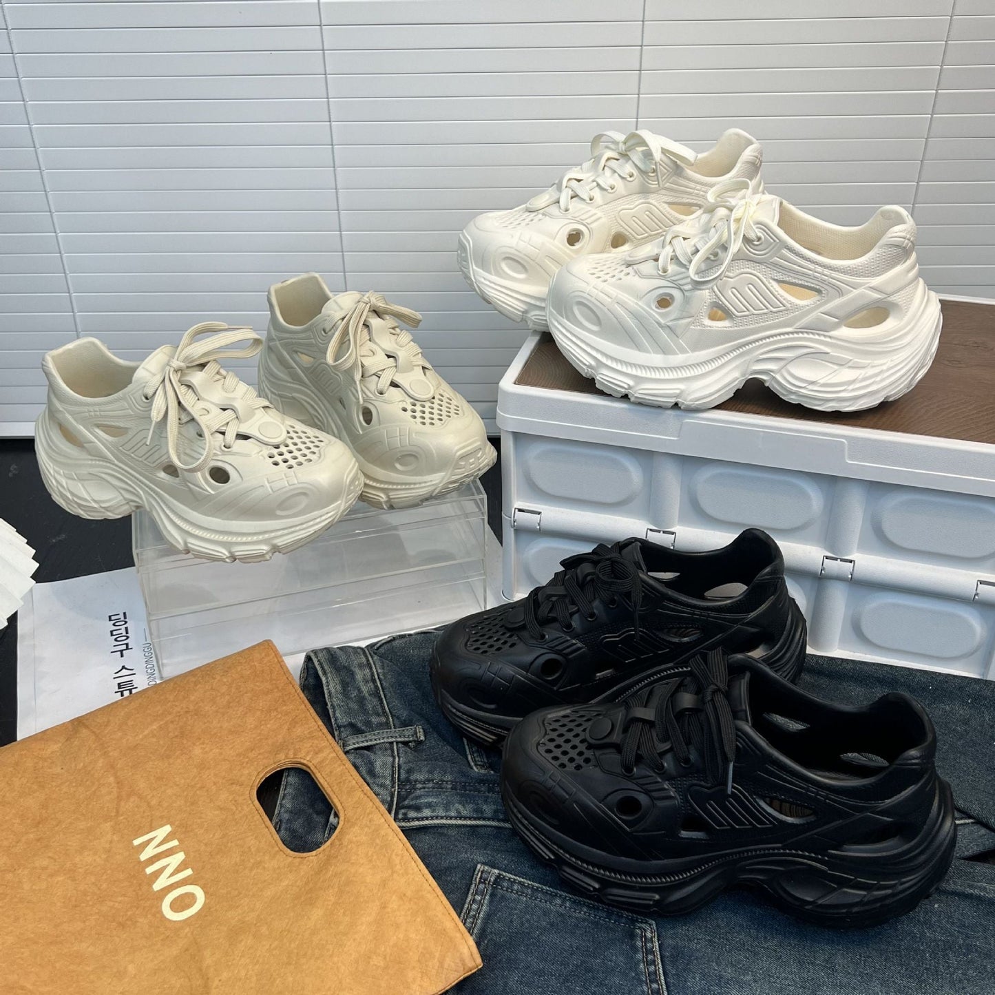 Damen Sneaker Sportlich Atmungsaktiv Laufschuhe Leicht