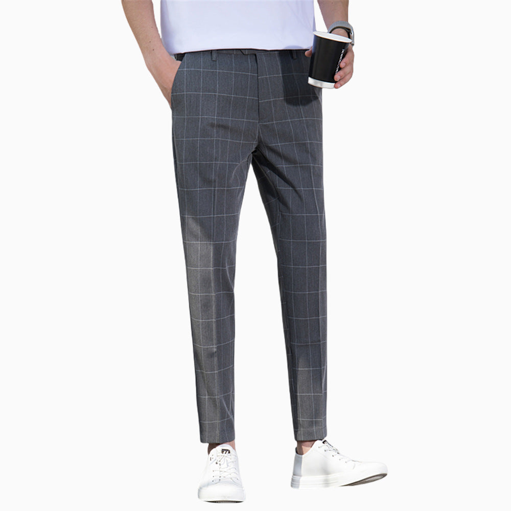 Herren Anzughose Kariert Business Chic
