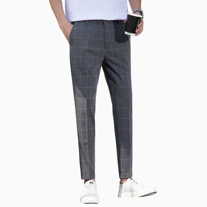 Herren Anzughose Kariert Business Chic