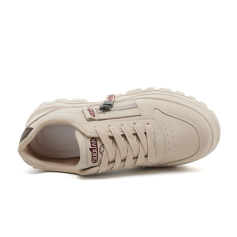Damen Sneaker Sportlich Rutschfest Mit Reißverschluss