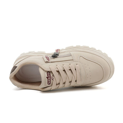Damen Sneaker Sportlich Rutschfest Mit Reißverschluss