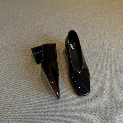 Damen Pumps Hochhackig Glänzend Schmal
