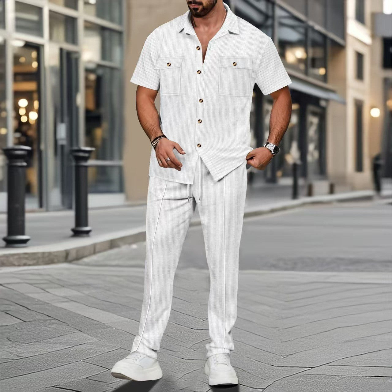Herren Leinenanzug Slim Fit Modern Berlin Style - BerlinGlamour