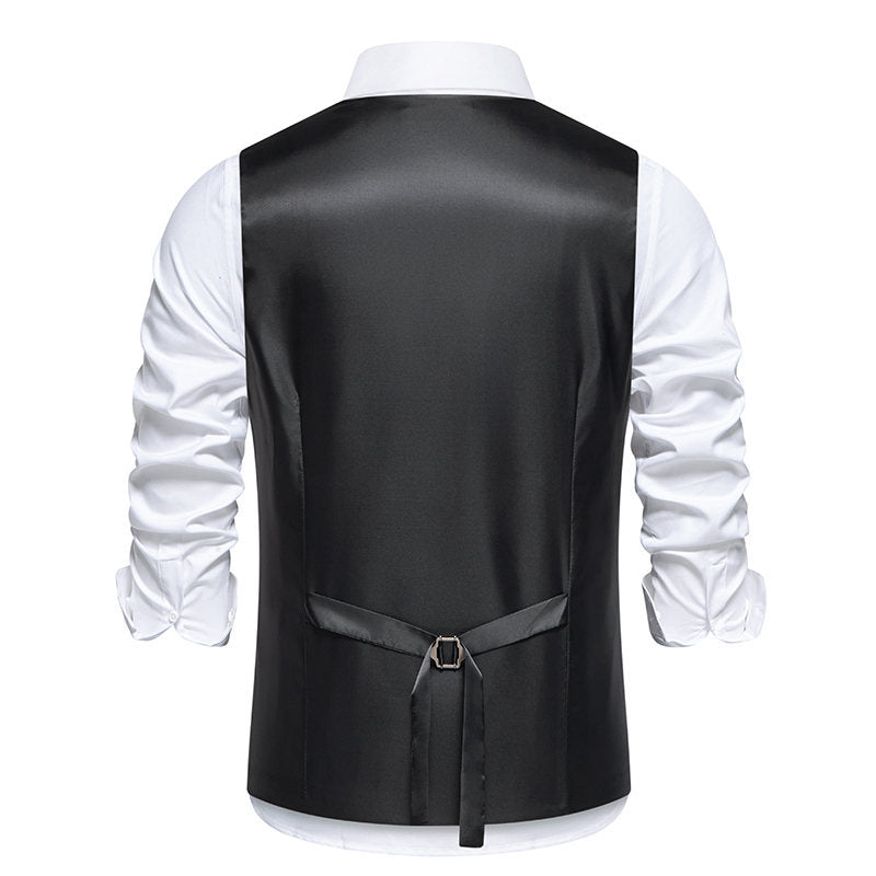 Herren Weste Modern Asymmetrisch Reißverschluss Design