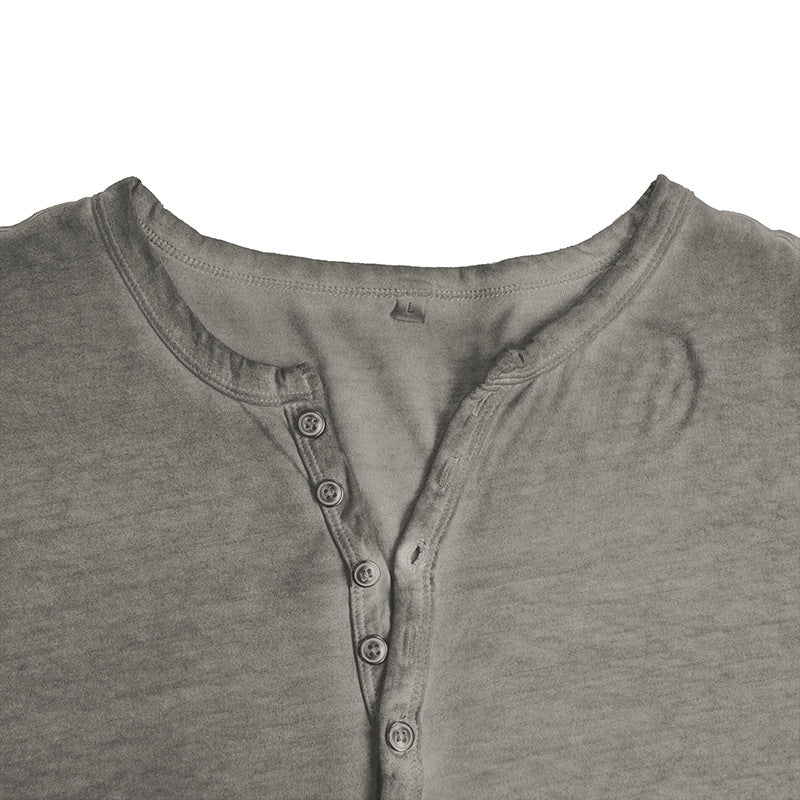 Herren Langarmshirt Moderner Kragen Trendy Style