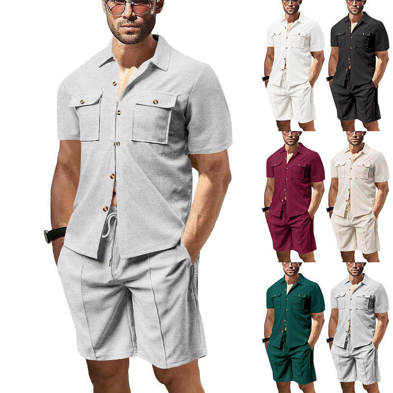 Herren Sakko Kurzärmelig Modern Freizeitjacke
