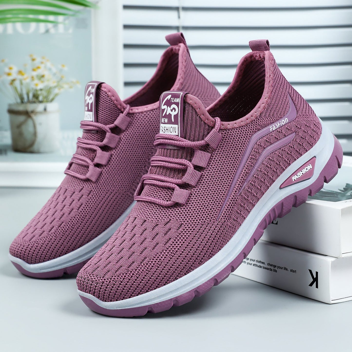 Damen Laufschuhe Atmungsaktiv Elastisch Komfortabel