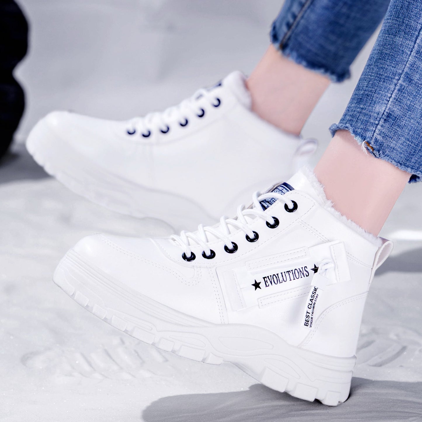 Damen Winterboots Warmfutter Rutschfest Schneestiefel Modern