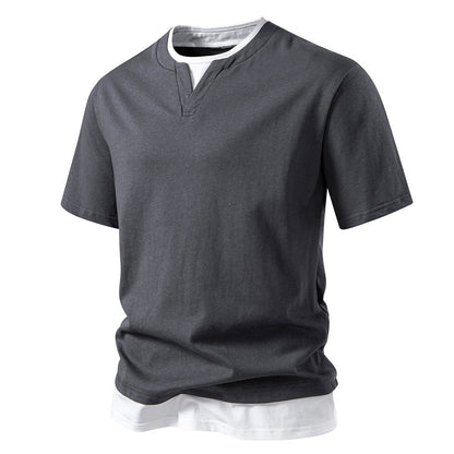 Herren T-Shirt V-Ausschnitt Modern Lässig Berlin Style - BerlinGlamour