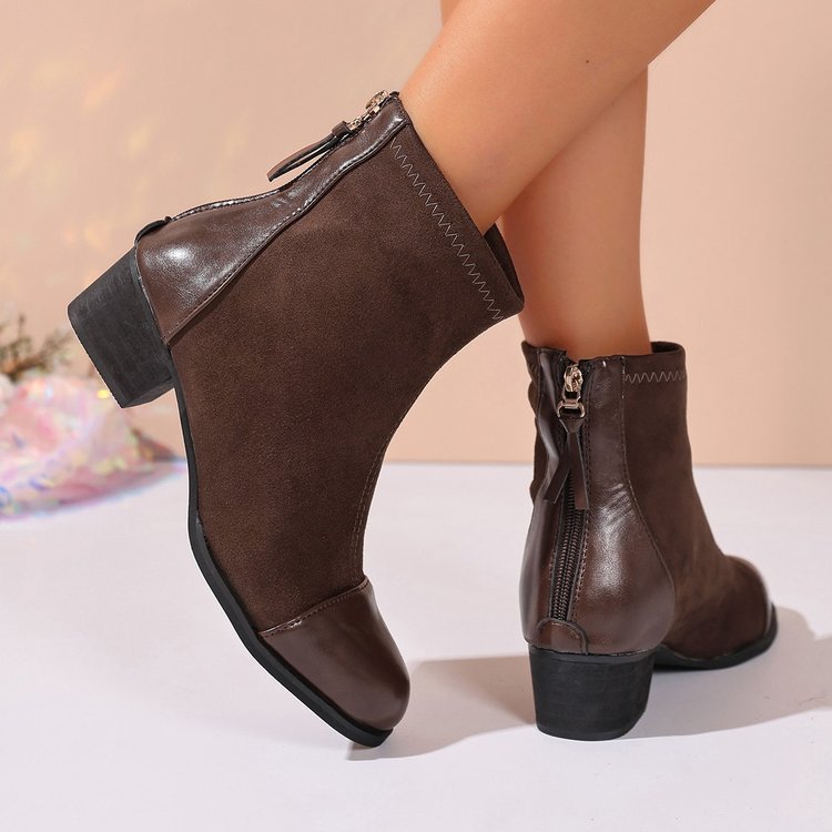 Damen Stiefeletten Weichleder Elegant Schuhe Modern