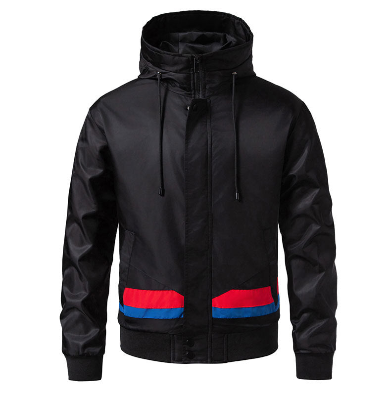 Herren Sportjacke Übergangsjacke mit Kapuze Reflektierend