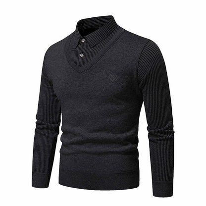 Herren Strickpullover Eleganter V-Ausschnitt Modern