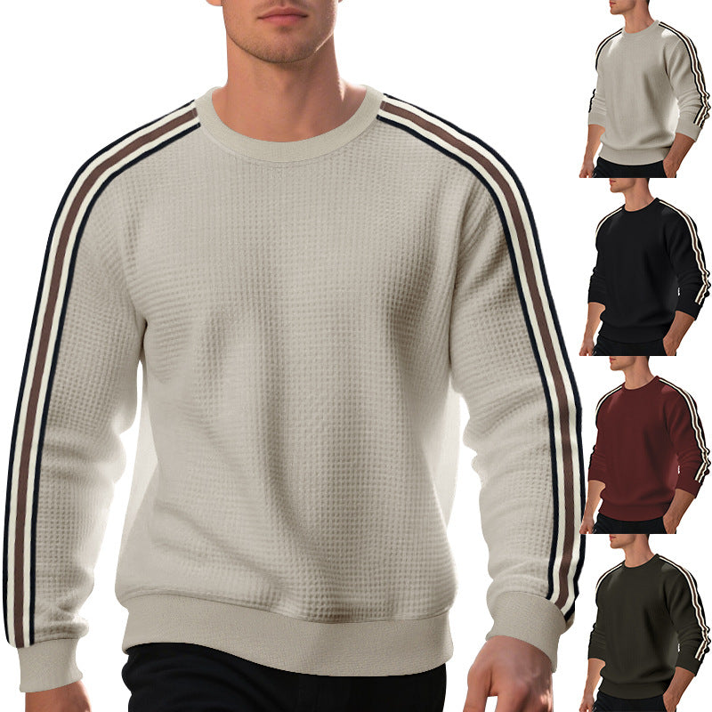 Herren Pullover Struktur Modern mit Kontraststreifen - BerlinGlamour